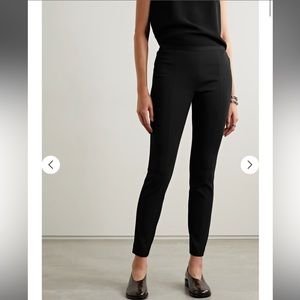 THE ROW Essentials Sovino Stretch-Crepe Black Skinny Pant